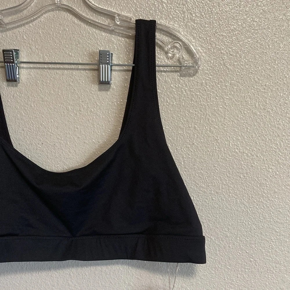 SKIMS Recycled Swim Tank Bikini Top in Onyx (Size 3X)